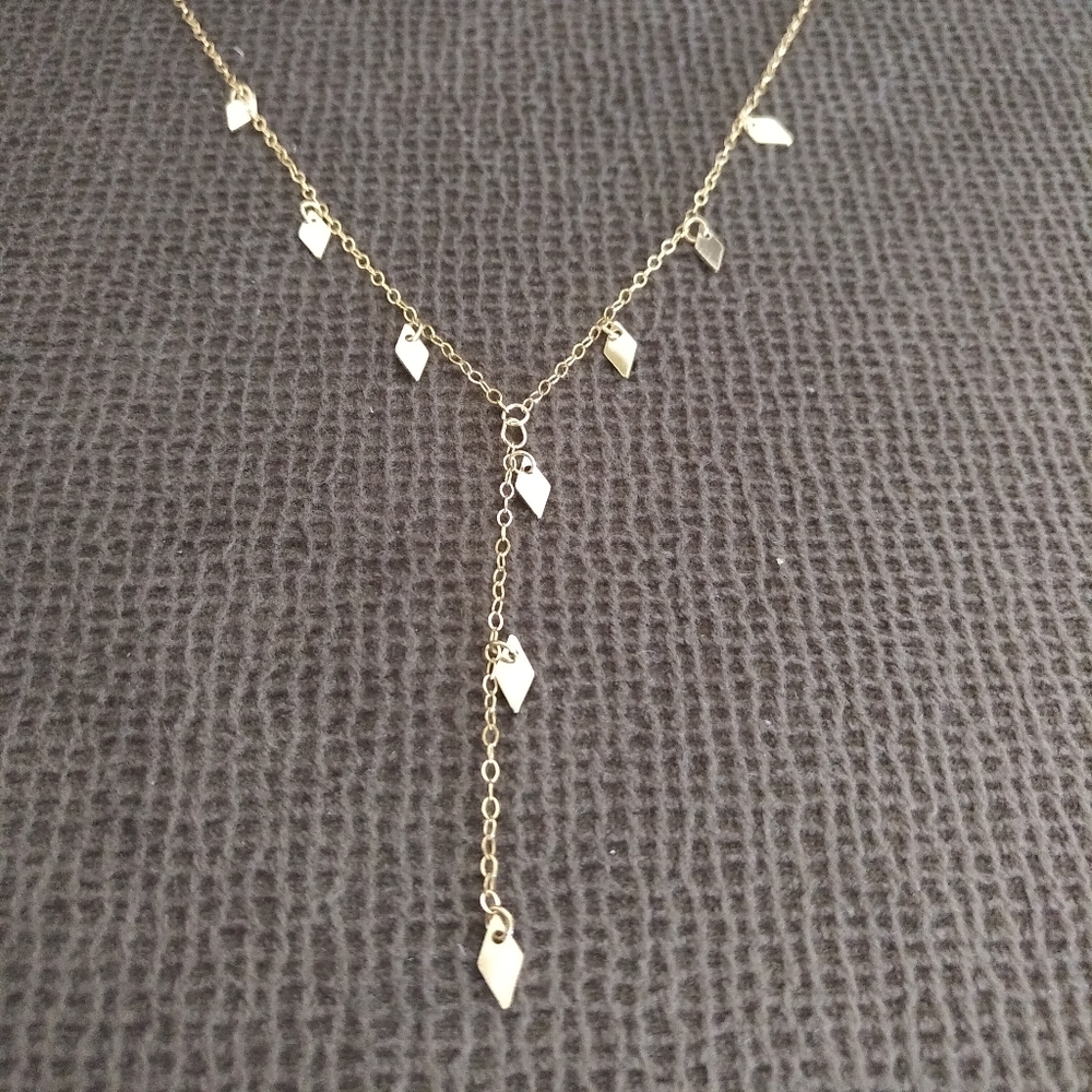 Choker style necklace with diamond♦ shaped accents - Picture 10 of 11